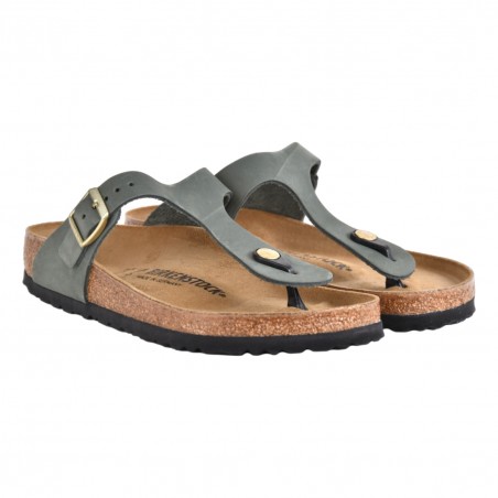 INFRADITO GIZEH NUBUCK LEATHER BIRKENSTOCK 1025739 THYME