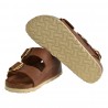 SANDALO MILANO BIG BUCKLE OILED LEATHER BIRKENSTOCK 1024067 COGNAC