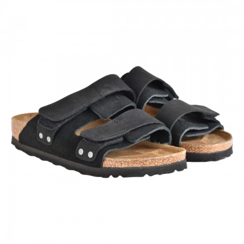 CIABATTA UJI SUEDE LEATHER NUBUCK BIRKENSTOCK 1024832 BLACK