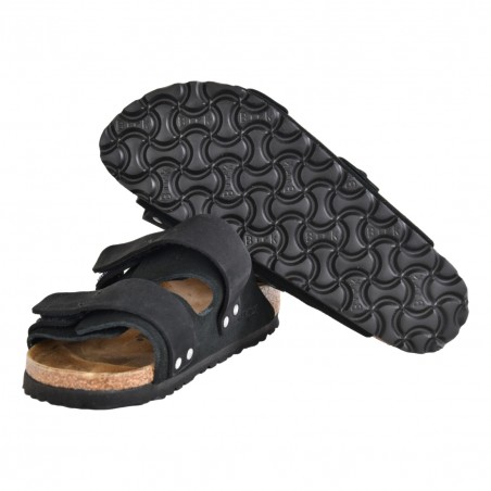 CIABATTA UJI SUEDE LEATHER NUBUCK BIRKENSTOCK 1024832 BLACK