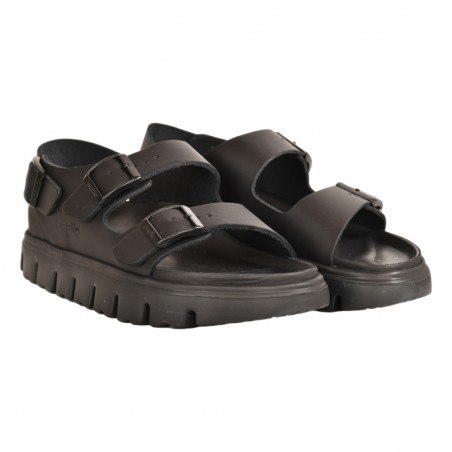 SANDALO MILANO CHUNKY EXQUISITE NATURAL LEATHER PAPILLIO 1024608 BLACK