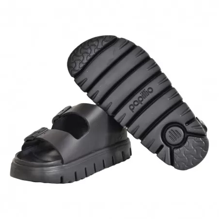 SANDALO MILANO CHUNKY EXQUISITE NATURAL LEATHER PAPILLIO 1024608 BLACK