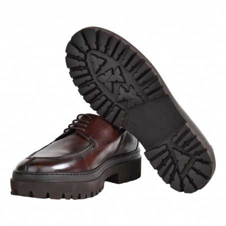 MOCASSINO CON LACCI PANTANETTI 16886F TABACCO