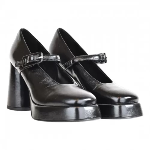 DECOLTE CON CINTURINO E PLATEAU HALMANERA LARA02 NERO