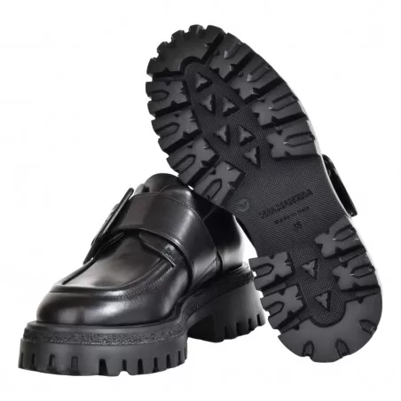 MOCASSINO CON FIBBIA HALMANERA RAMA19 NERO