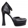 DECOLLETE CON CINTURINO PLATEAU GIAMPAOLO VIOZZI ZA2247 NERO