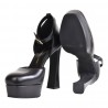 DECOLLETE CON CINTURINO PLATEAU GIAMPAOLO VIOZZI ZA2247 NERO