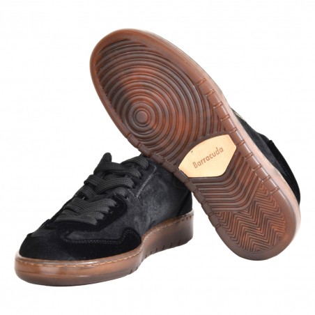 SNEAKERS IN PELLE BARRACUDA BD1325 NERO