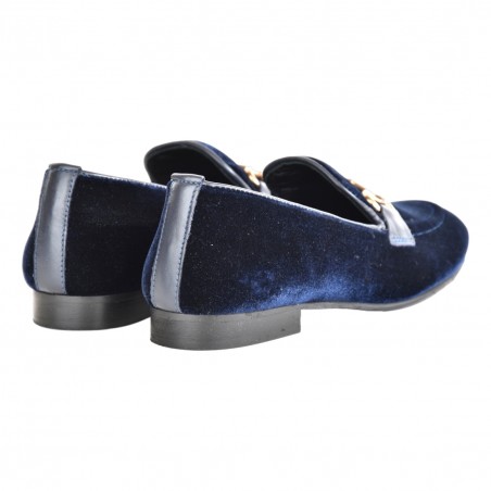 MOCASSINO IN VELLUTO CON MORSETTO POESIE VENEZIANE JJA65 BLUETTE