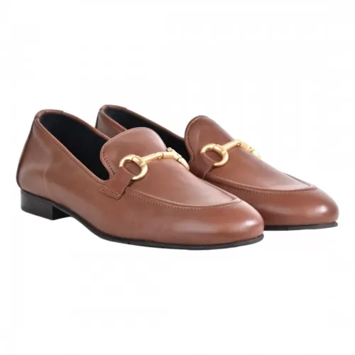 MOCASSINO IN PELLE CON MORSETTO POESIE VENEZIANE JJA65 MARRONE