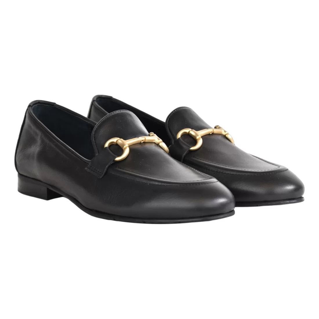 MOCASSINO IN PELLE CON MORSETTO POESIE VENEZIANE JJA65 NERO