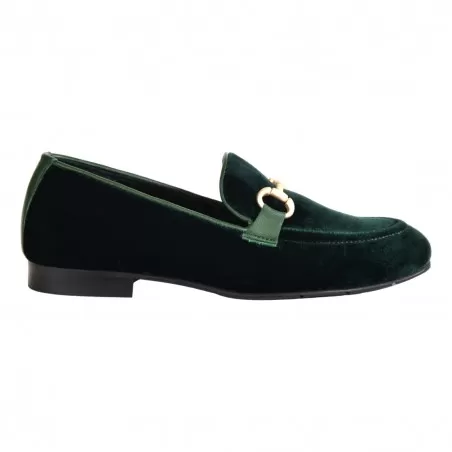 MOCASSINO IN VELLUTO CON MORSETTO POESIE VENEZIANE JJA65 VERDE