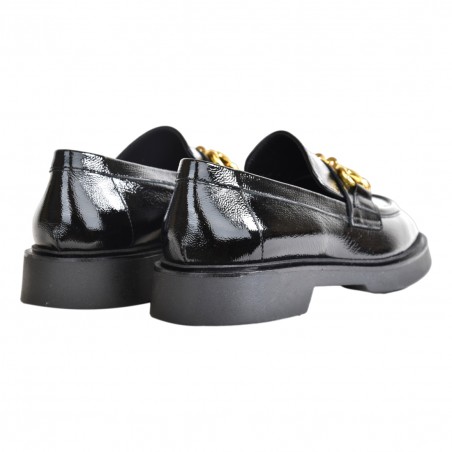 MOCASSINO IN PELLE CON MORSETTO LA PARIGINA 320/435 NERO