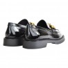 MOCASSINO IN PELLE CON MORSETTO LA PARIGINA 320/435 NERO