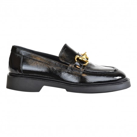 MOCASSINO IN PELLE CON MORSETTO LA PARIGINA 320/435 NERO