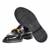 MOCASSINO IN PELLE CON MORSETTO LA PARIGINA 320/435 NERO