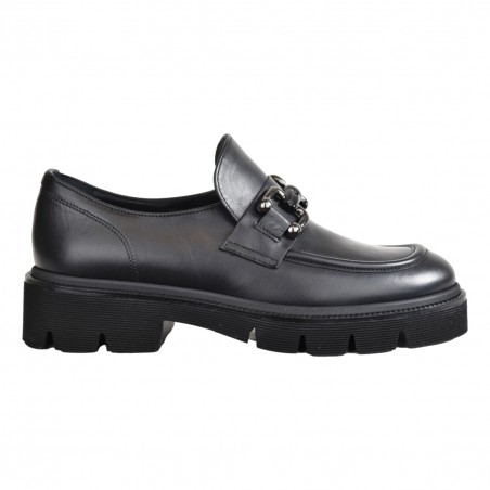 MOCASSINO IN PELLE CON MORSETTO LA PARIGINA 324/435 NERO