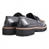 MOCASSINO CON MORSETTO E FRANGIA MACUL. LA PARIGINA 328/435 NERO