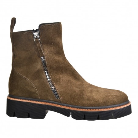 STIVALETTO IN CAMOSCIO CON ZIP LA PARIGINA 374/435 OLIVA
