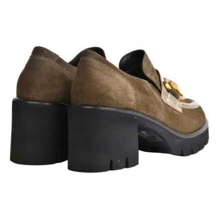 MOCASSINO IN CAMOSCIO CON MORSETTO LA PARIGINA 504/632 OLIVA