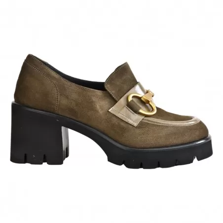 MOCASSINO IN CAMOSCIO CON MORSETTO LA PARIGINA 504/632 OLIVA