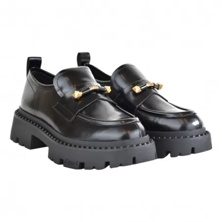 MOCASSINO SPAZZOLATO CON MORSETTO ASH GENIALJACK01 BLACK