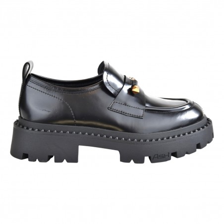 MOCASSINO SPAZZOLATO CON MORSETTO ASH GENIALJACK01 BLACK