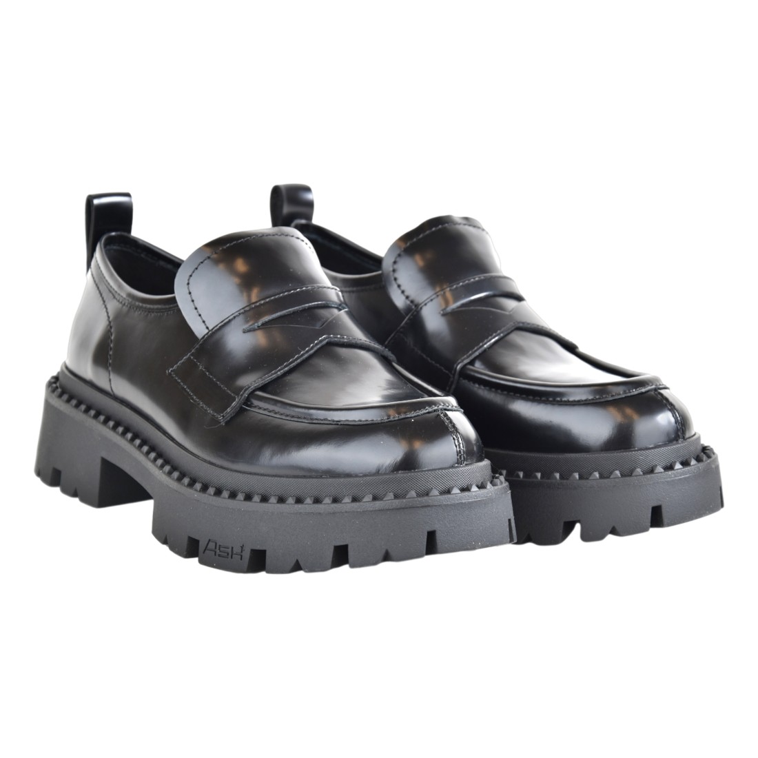 MOCASSINO SPAZZOLATO ASH GENIALSTUD01 BLACK