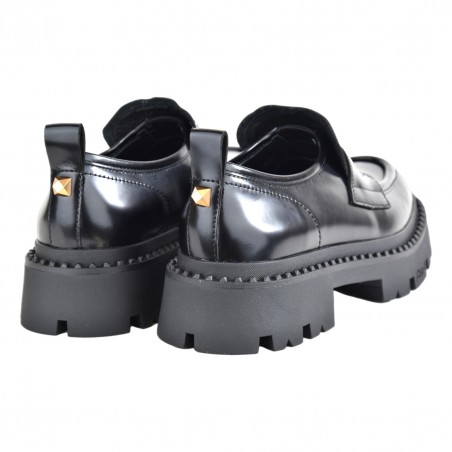 MOCASSINO SPAZZOLATO ASH GENIALSTUD01 BLACK