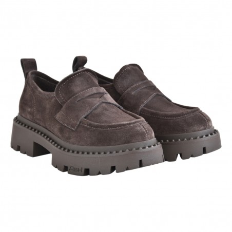 MOCASSINO CAMOSCIO ASH GENIALSTUD07 EBANO