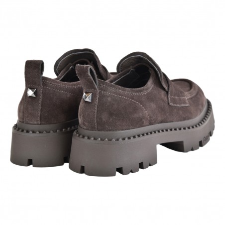 MOCASSINO CAMOSCIO ASH GENIALSTUD07 EBANO