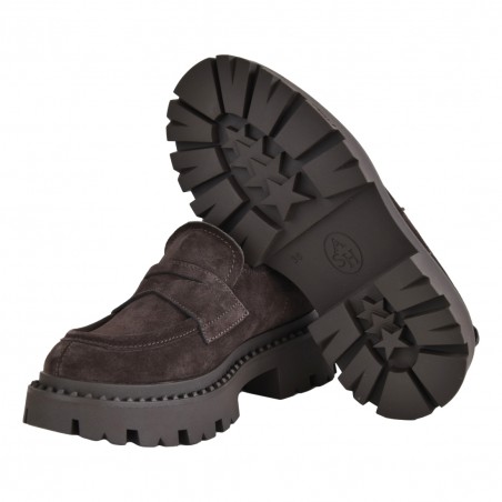 MOCASSINO CAMOSCIO ASH GENIALSTUD07 EBANO