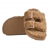 FURRY SLIPPER BUCKLES COLORS OF CALIFORNIA HC.FURBIO030 TAN