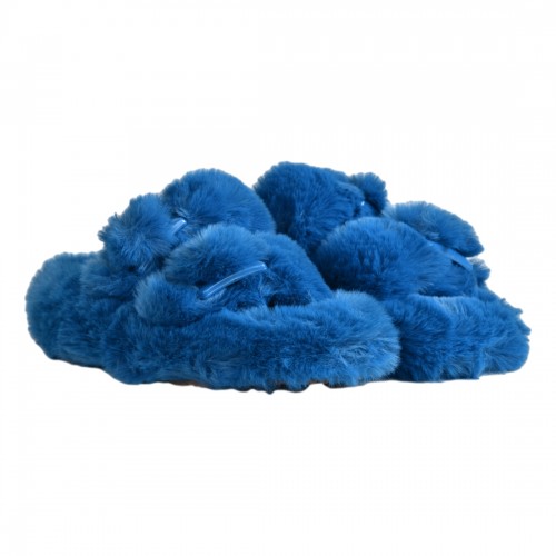 FURRY SLIPPER COLORS OF CALIFORNIA HC.SLIPPERS03 EBLU