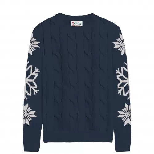 ROUND-NECK SWEATER NORDIK FLAKE MC2 SAINT BARTH BERGEN 00267E