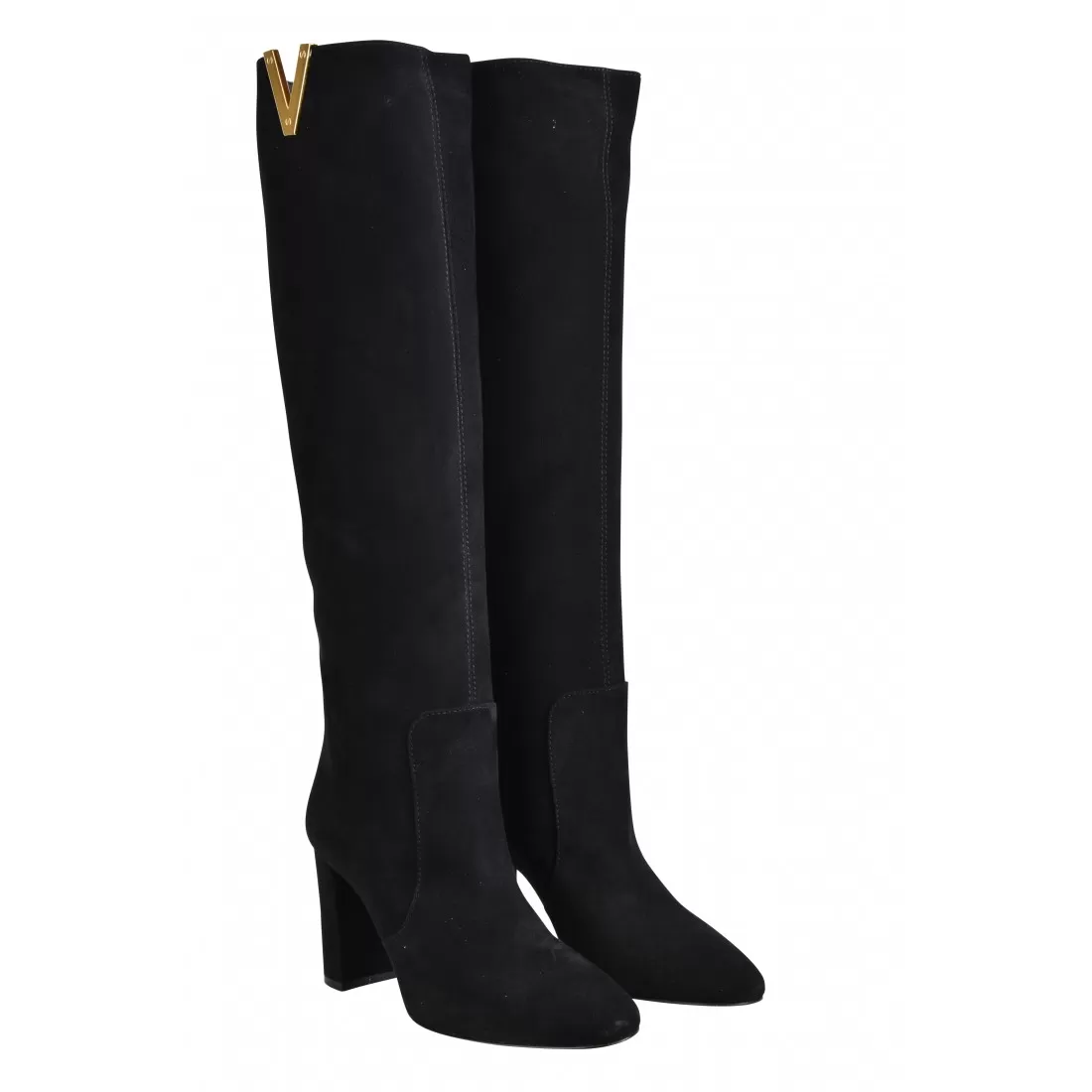 STIVALE CAMOSCIO CON ACCESSORIO V VIA ROMA 15 3865 NERO