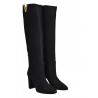 STIVALE CAMOSCIO CON ACCESSORIO V VIA ROMA 15 3865 NERO