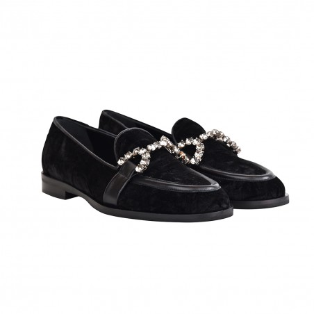 MOCASSINO CON MORSETTO FESTA JOYS NERO