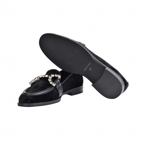 MOCASSINO CON MORSETTO FESTA JOYS NERO
