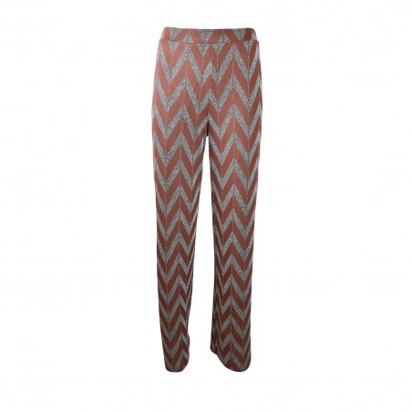 PANTALONE FANTASIA ZIG ZAG LUCE POLINESIA NOCE
