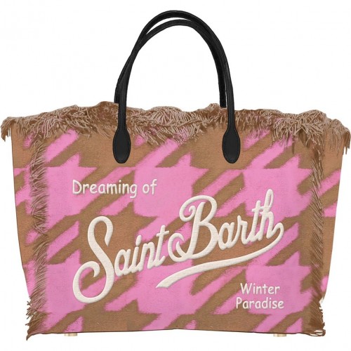 WINTER BAG WITH HANDLE PIED DE POULE BIG MC2 SAINT BARTH COLETTEW 09675E