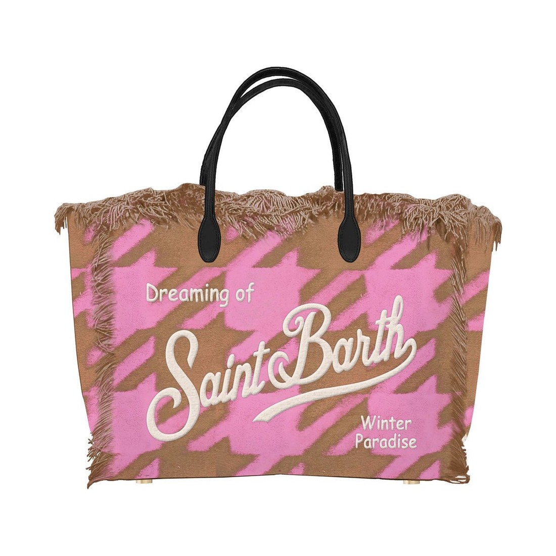 WINTER BAG WITH HANDLE PIED DE POULE BIG MC2 SAINT BARTH COLETTEW 09675E