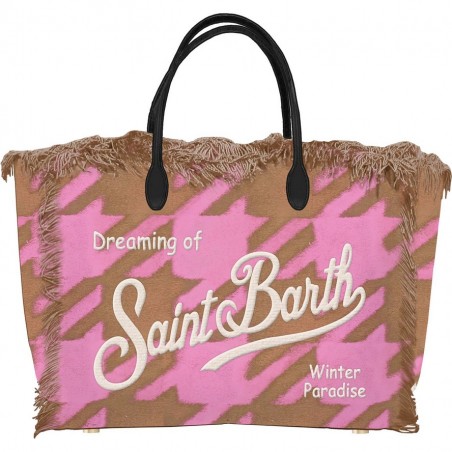 WINTER BAG WITH HANDLE PIED DE POULE BIG MC2 SAINT BARTH COLETTEW 09675E