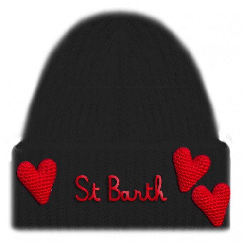 KNITTED CAP 00 HEART PATCH...