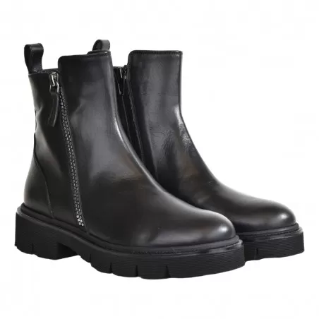 STIVALETTO IN PELLE CON ZIP LA PARIGINA 374/435 NERO