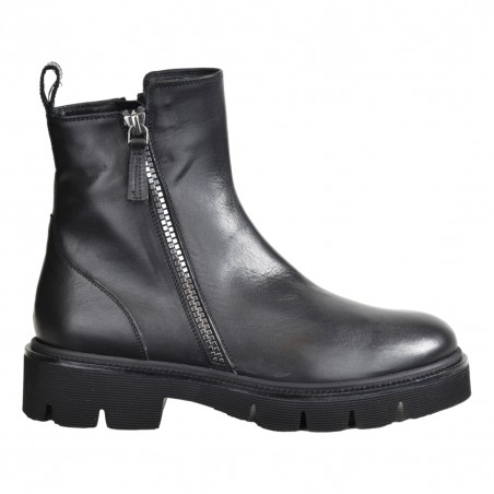 STIVALETTO IN PELLE CON ZIP LA PARIGINA 374/435 NERO