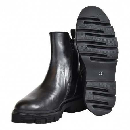 STIVALETTO IN PELLE CON ZIP LA PARIGINA 374/435 NERO