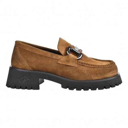 MOCASSINO  CON MORSETTO POESIE VENEZIANE JMC22 TABACCO