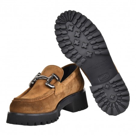 MOCASSINO  CON MORSETTO POESIE VENEZIANE JMC22 TABACCO