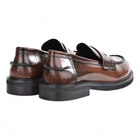 MOCASSINO ABRASIVATO POESIE VENEZIANE JPG30 COGNAC